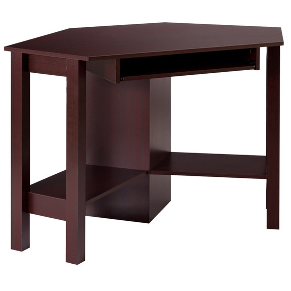 Costway 21074698 Wooden Study Computer Corner Desk...