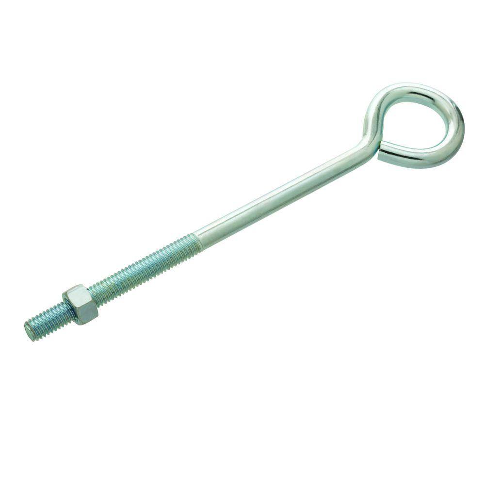 Everbilt 38 in. x 8 in. Zinc-Plated Eye Bolt with Nut 806756