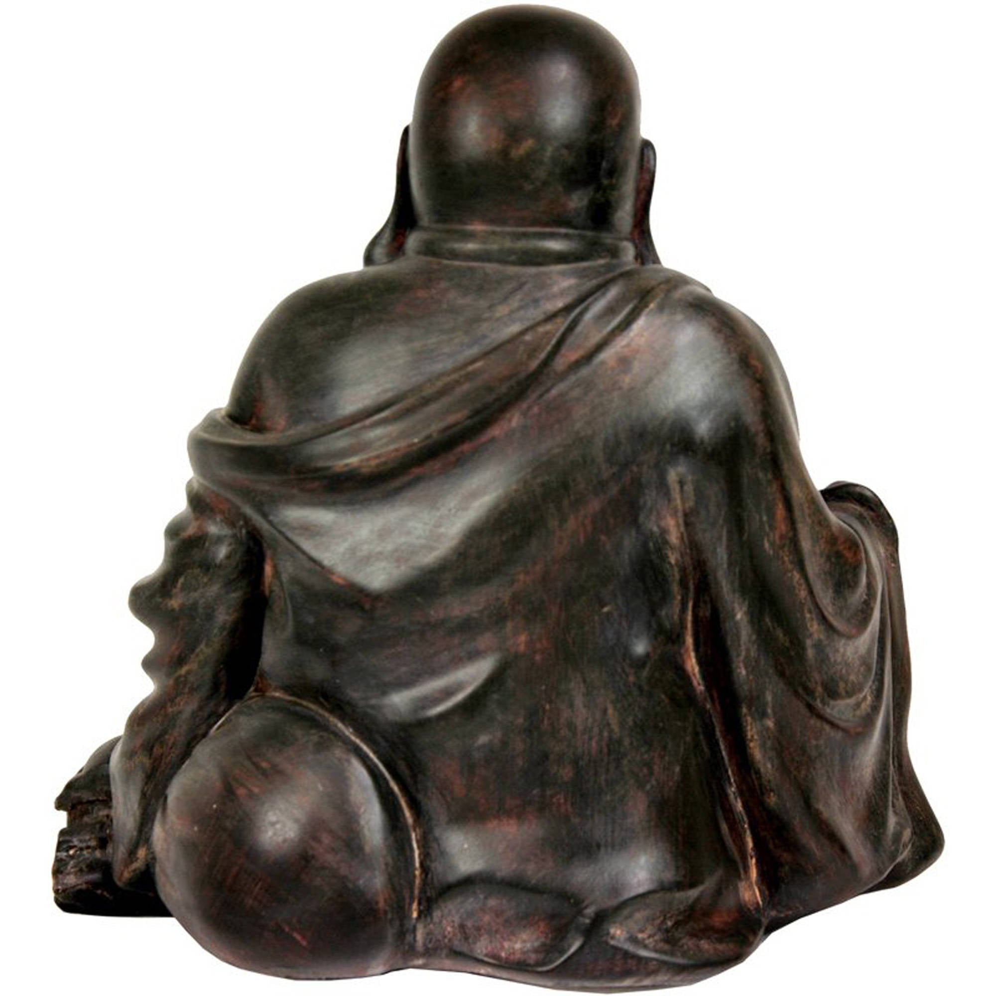 Oriental Furniture 11" Sitting Lucky Buddha Statue, decorative item, oriental design, any occasion, any room