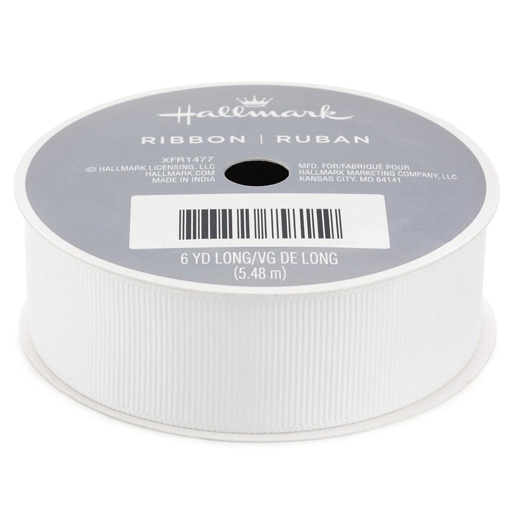 Hallmark  White Grosgrain Ribbon, 18'