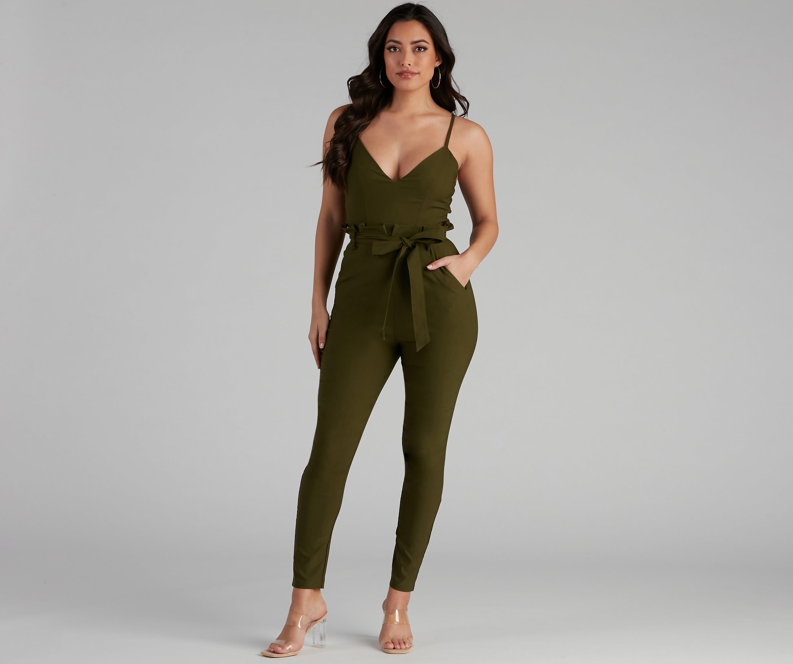 Stylish And Tapered Tie Waist Jumpsuit