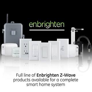 GE Enbrighten Z-Wave Plus Plug-In Outdoor Switch in Black 14298