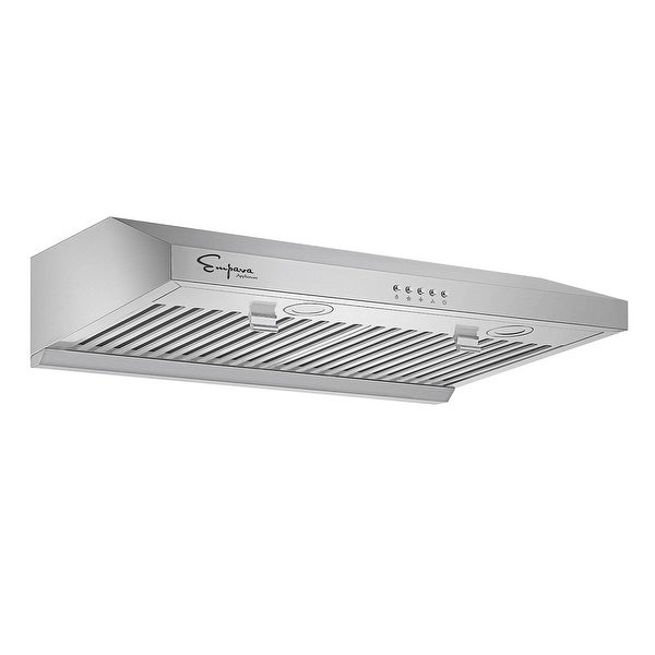 30 inch 400 CFM Ultra Slim Ducted Under Cabinet Range Hood - LED Lights - Quiet Motor