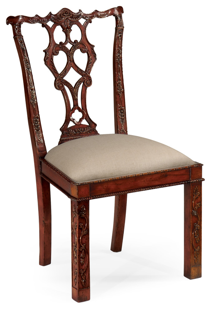 Chippendale Style Rococo Quatrefoil Chair  Side   Victorian   Dining Chairs   by HedgeApple  Houzz