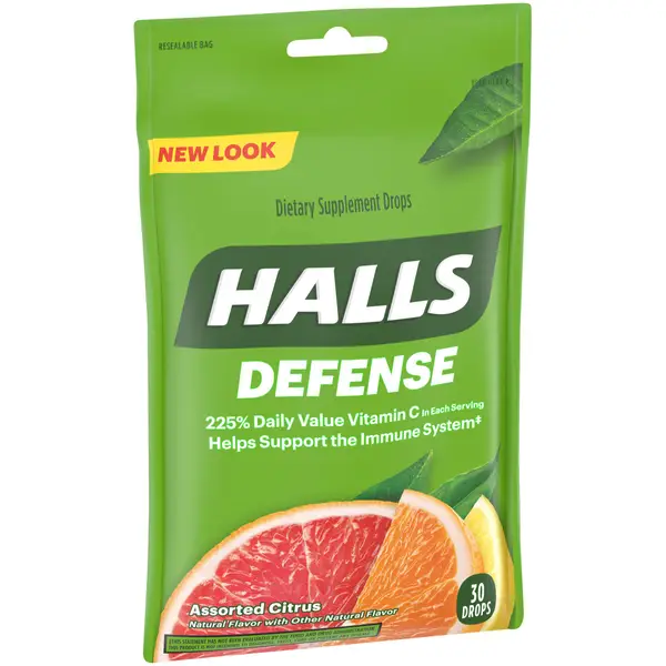 Halls 30-Count Defense Vitamin C