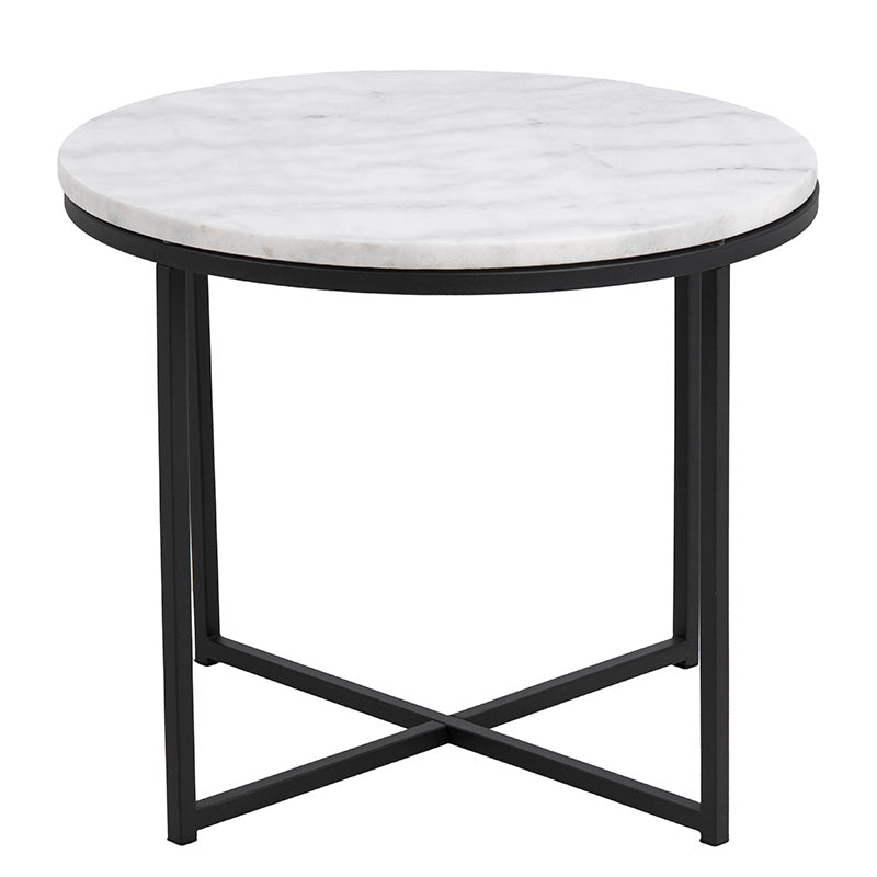 JOSS Side Table Marble 55cm - White