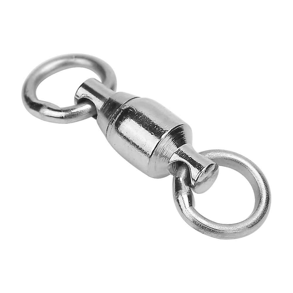 20pcs Bearing Fishing Rolling Swivel Solid Rings Connectors Lure Tackle Accessories (1#20pcs)