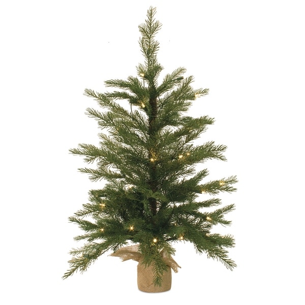 LED Pine Tree with Burlap Bag Base 3'H