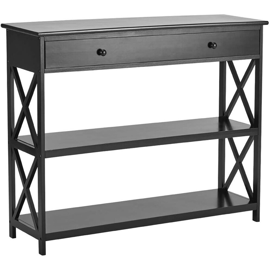 EROMMY 3 Tiered Classic X Design Sofa Table