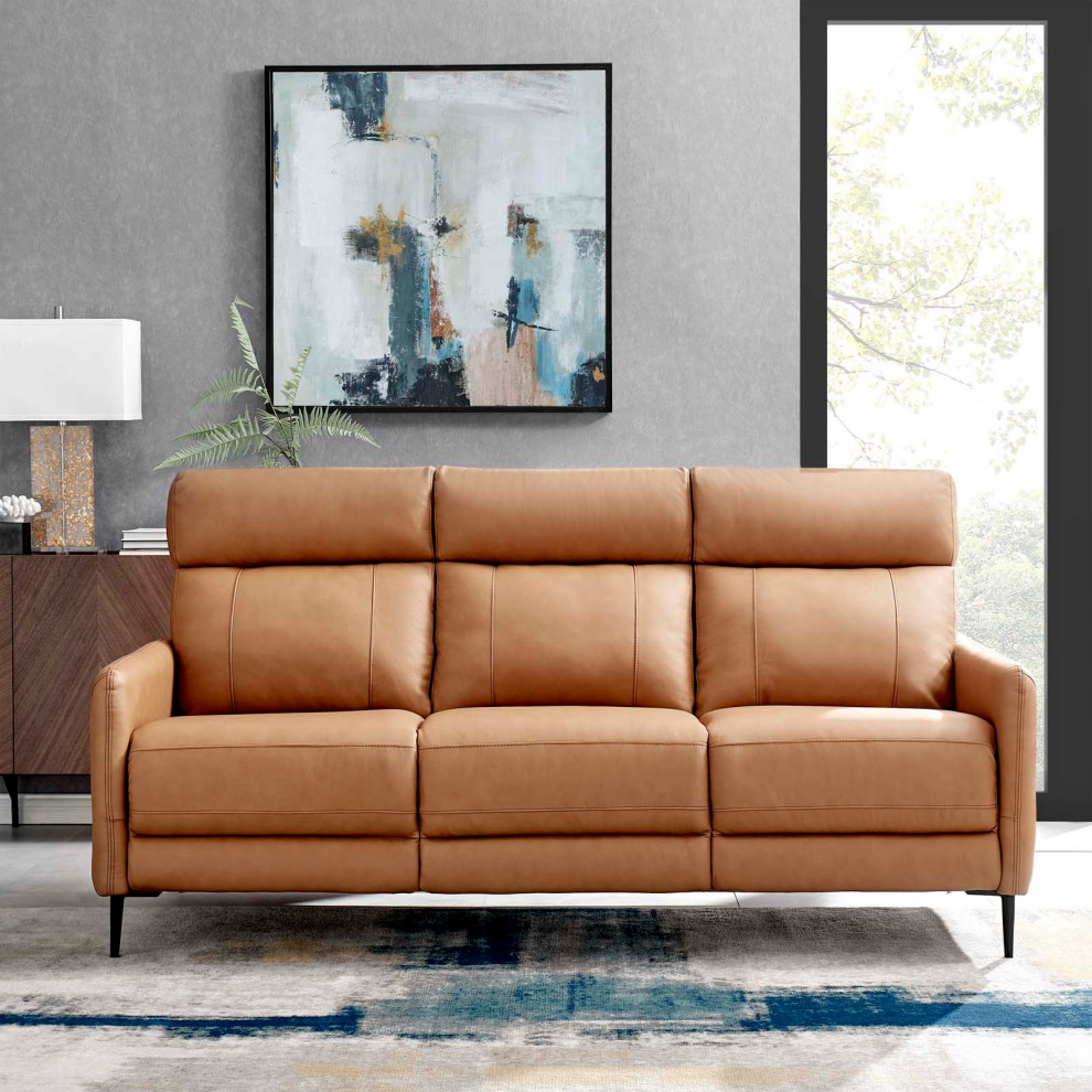 Sofa  Leather  Gray  Modern  Living Lounge Room Hotel Lobby Hospitality   Midcentury   Sofas   by House Bound  Houzz