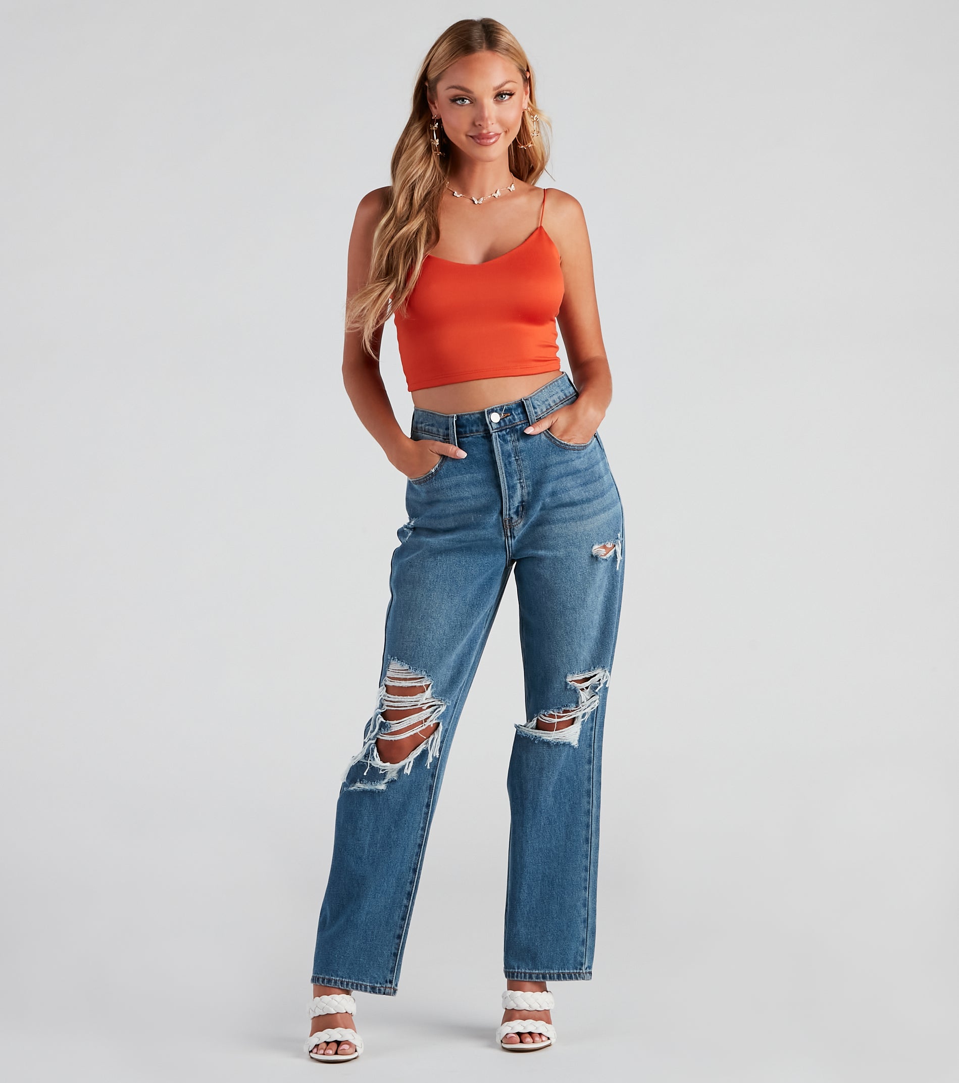 Girl Next Door Vibes Cropped Tank