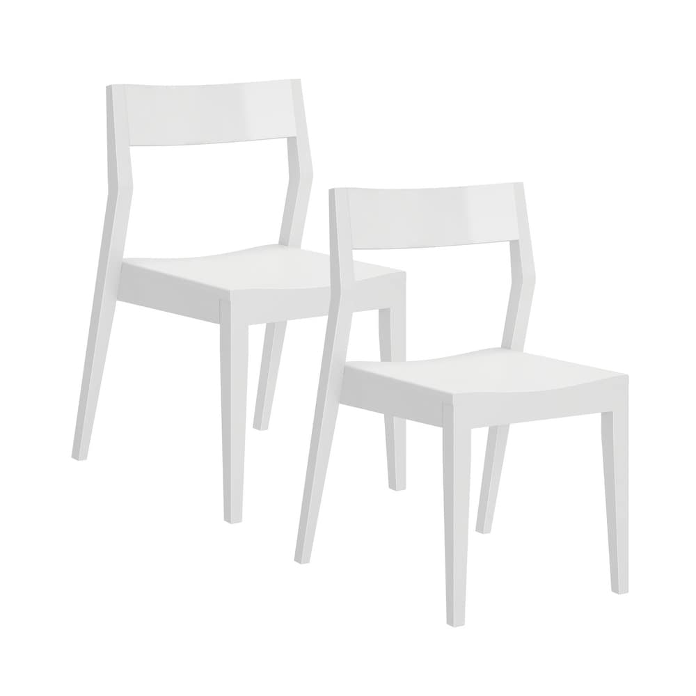 Plank and Beam Modern Solid Wood Dining Chair   Set of 2   N/A