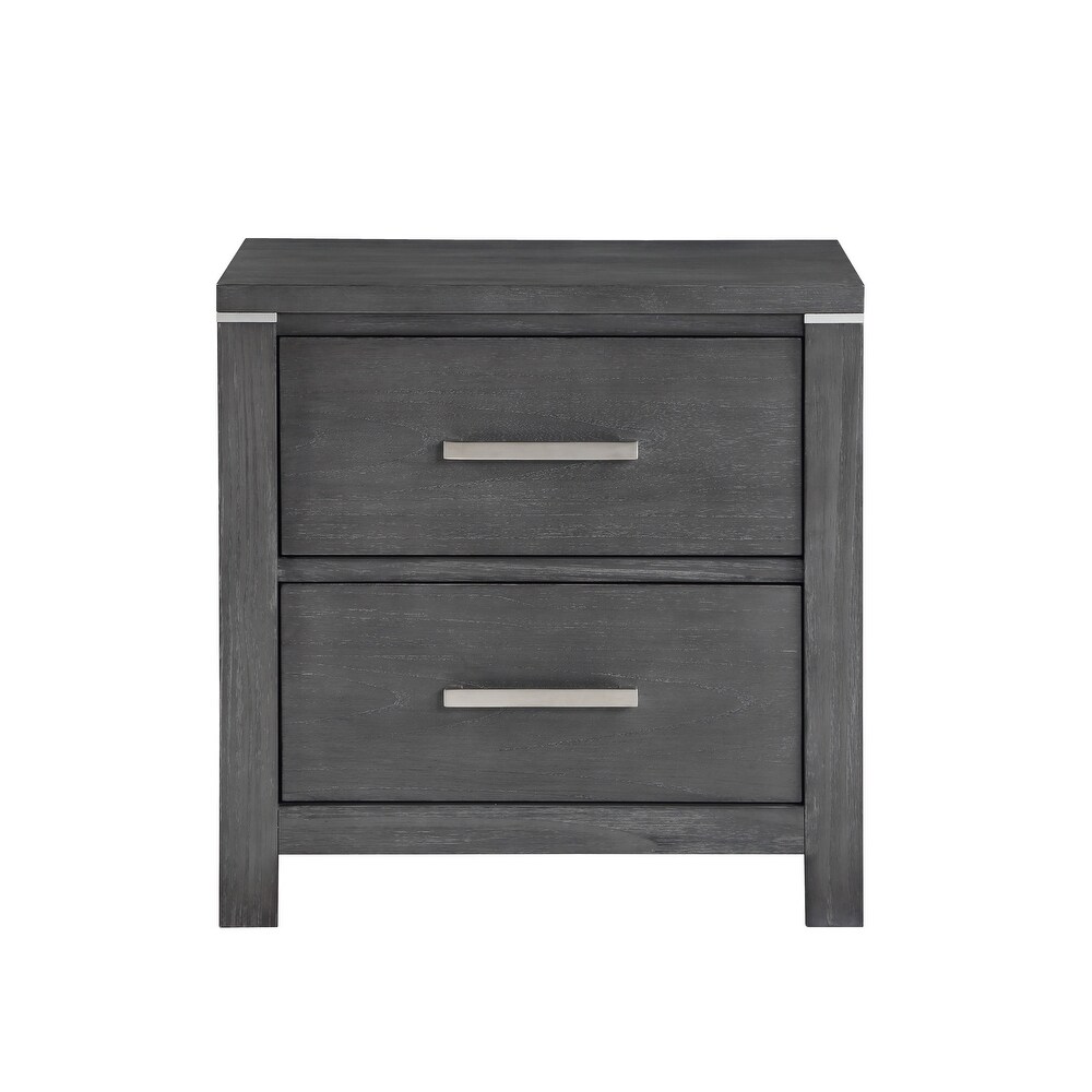 New Classic Furniture Alamos Charcoal Grey 4 piece Bedroom Set with Nightstand