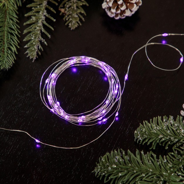 Northlight 20 count Purple Led Micro Fairy Christmas Lights 6ft Copper Wire