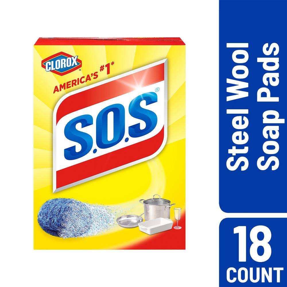 S.O.S Steel Wool Soap Scouring Pads (18-Pack) 1650010003