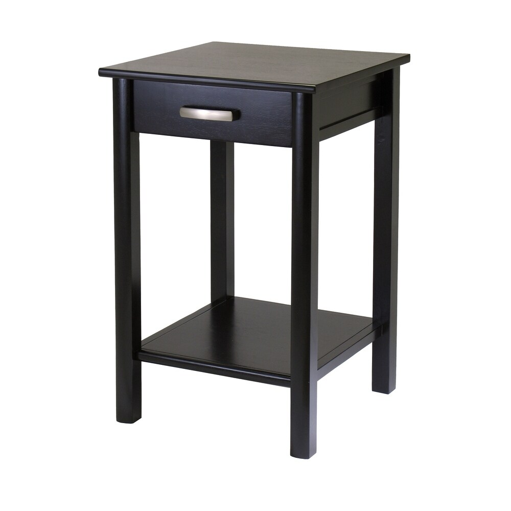 Porch   Den Bertha End Table / Printer Table with Drawer and Shelves