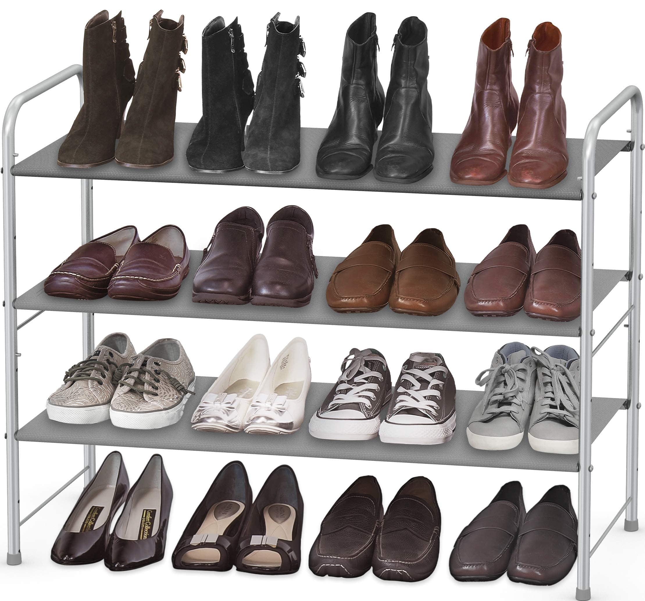 Simple Houseware 3-Tier Shoe Rack Storage Organizer， Grey