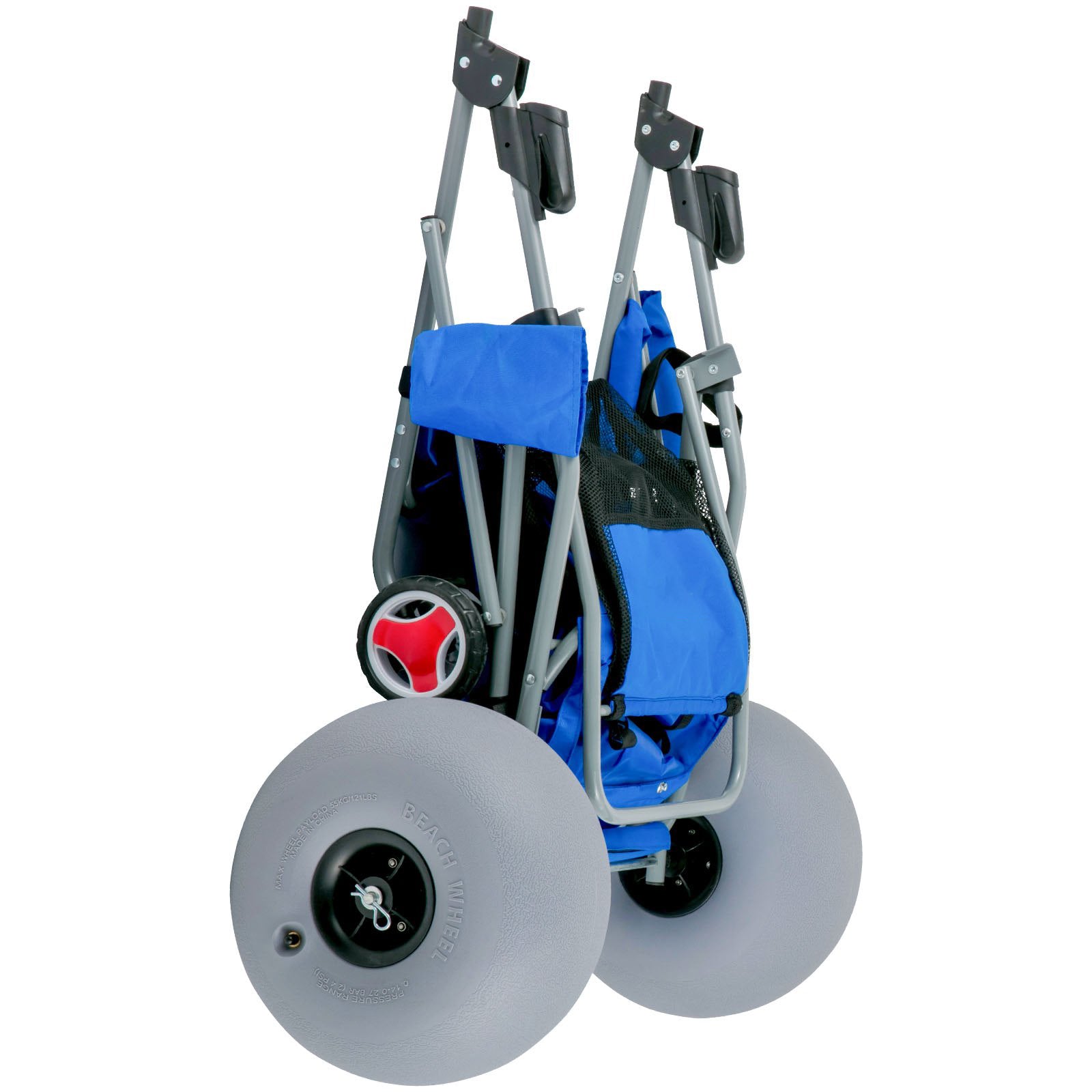 Premium 350LBS Beach Wonder Wheeler Cart W/ All-Terrain Balloon Wheels