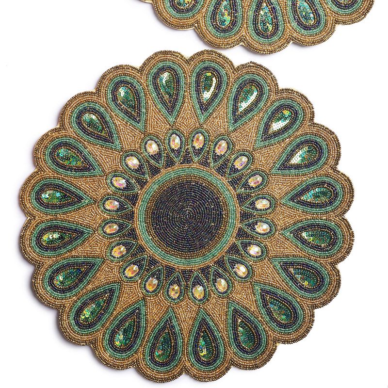 Tangier Beaded Placemats， Set of 2