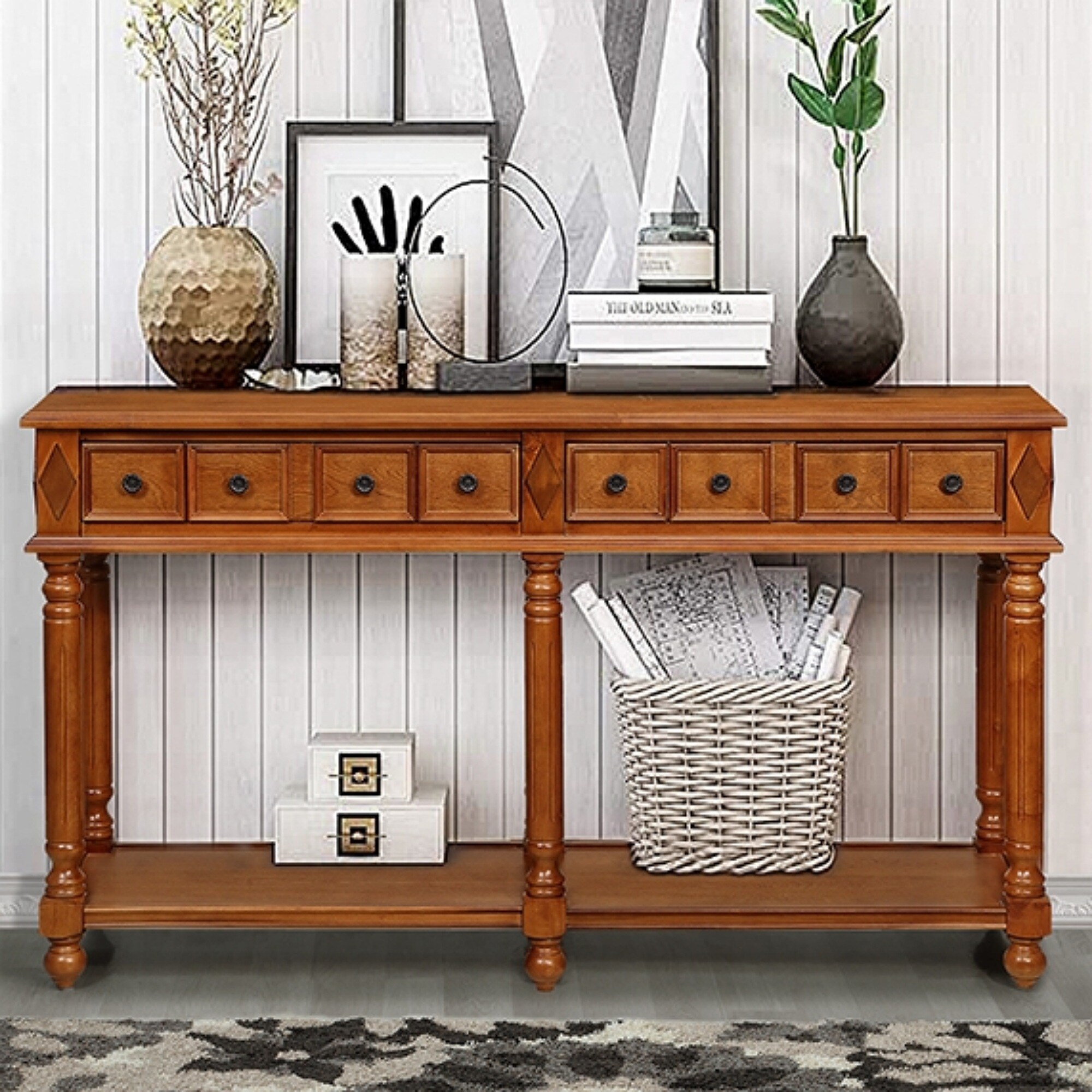 Retro Console Table Entryway Table 58