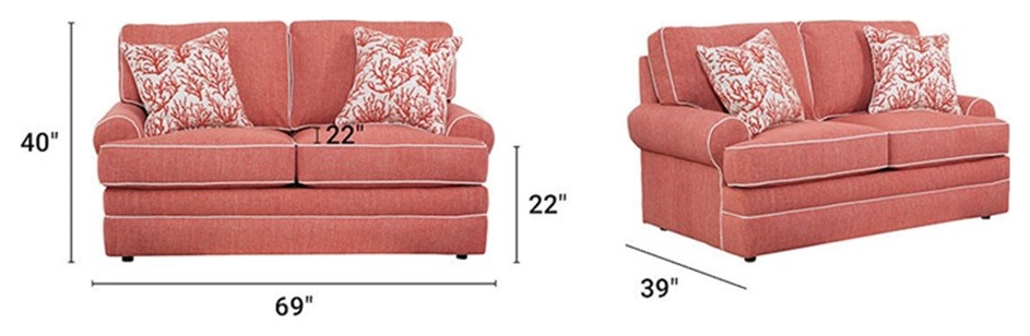 American Furniture Classics Coral Springs 8 020 S260C Loveseat w/ 2 Pillows   Contemporary   Loveseats   by Homesquare  Houzz