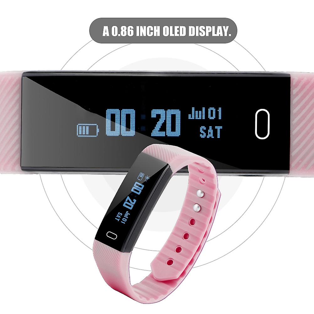 0.86inch Ips Color Screen Smart Bracelet  Pedometer Sport Bluetooth Pink