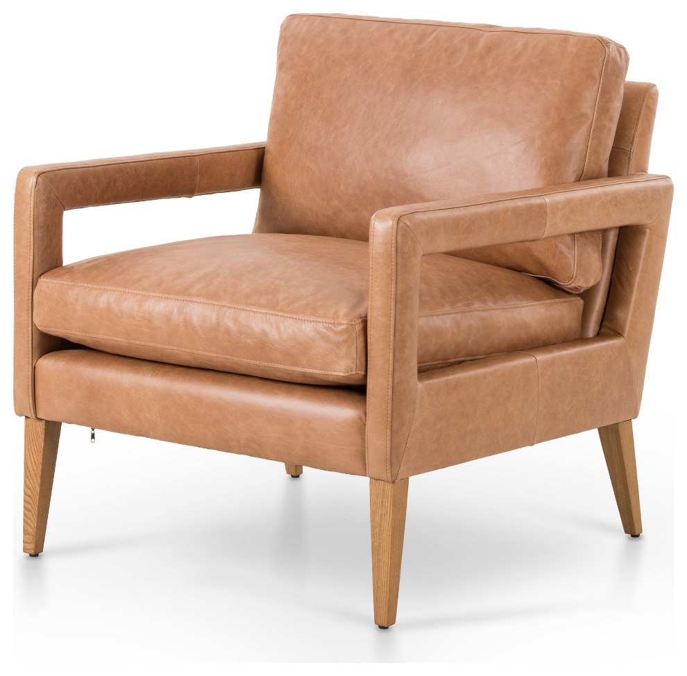 Olson Chair  Sonoma Butterscotch   Midcentury   Armchairs And Accent Chairs   by Four Hands  Houzz