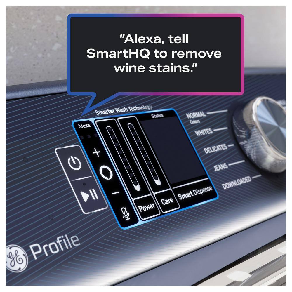 GE Profile Profile 5.4 cu. ft. High-Efficiency Smart Top Load Washer with Built-in Alexa Voice Assistant in Sapphire Blue PTW900BPTRS