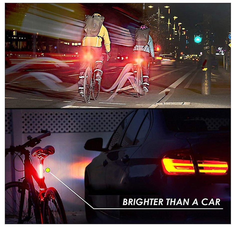 Bike light， Bicycle Cycling Rear Tail Lamp，  Rechargeable Bike Tail Light Waterproof Reflectors Warning Lighting (White)