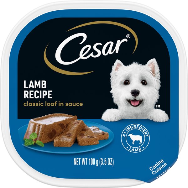 Cesar Classic Loaf in Sauce Lamb Recipe Dog Food Trays