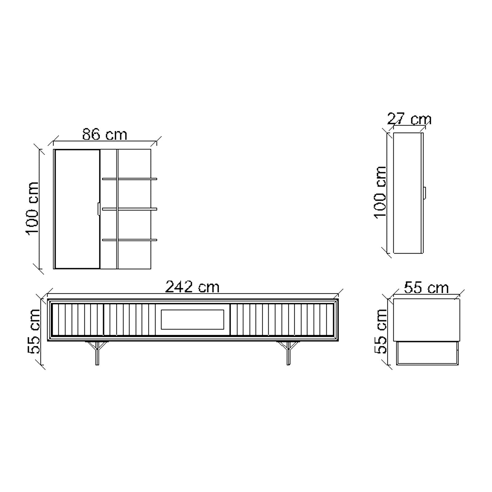 Ginda Tv Unit Ginda001