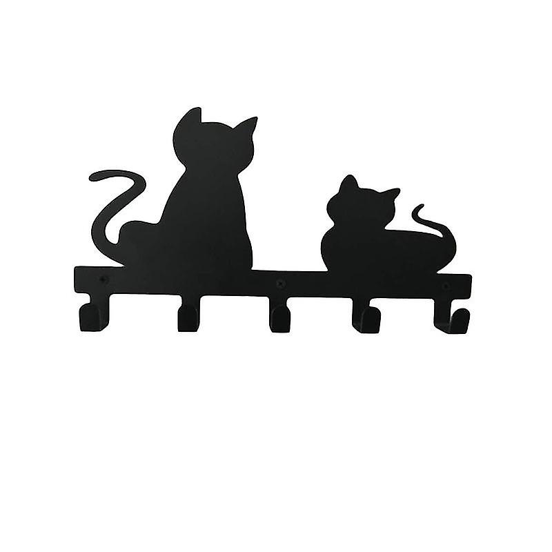 Home Decor Cartoon Design Black Cat Wall Hook Hanger