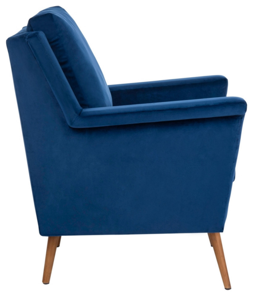 Sherri Mid Century Arm Chair Navy/ Natural   Modern   Armchairs And Accent Chairs   by Virgil Stanis Design  Houzz