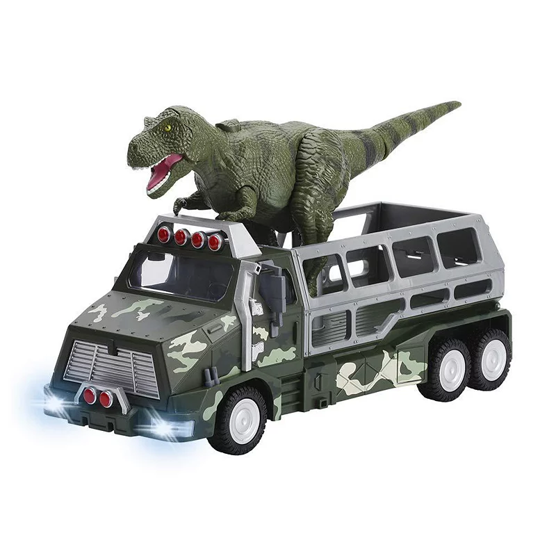 Dinosaur Transport Truck and Tyrannosaurus Rex Dinosaur Playset