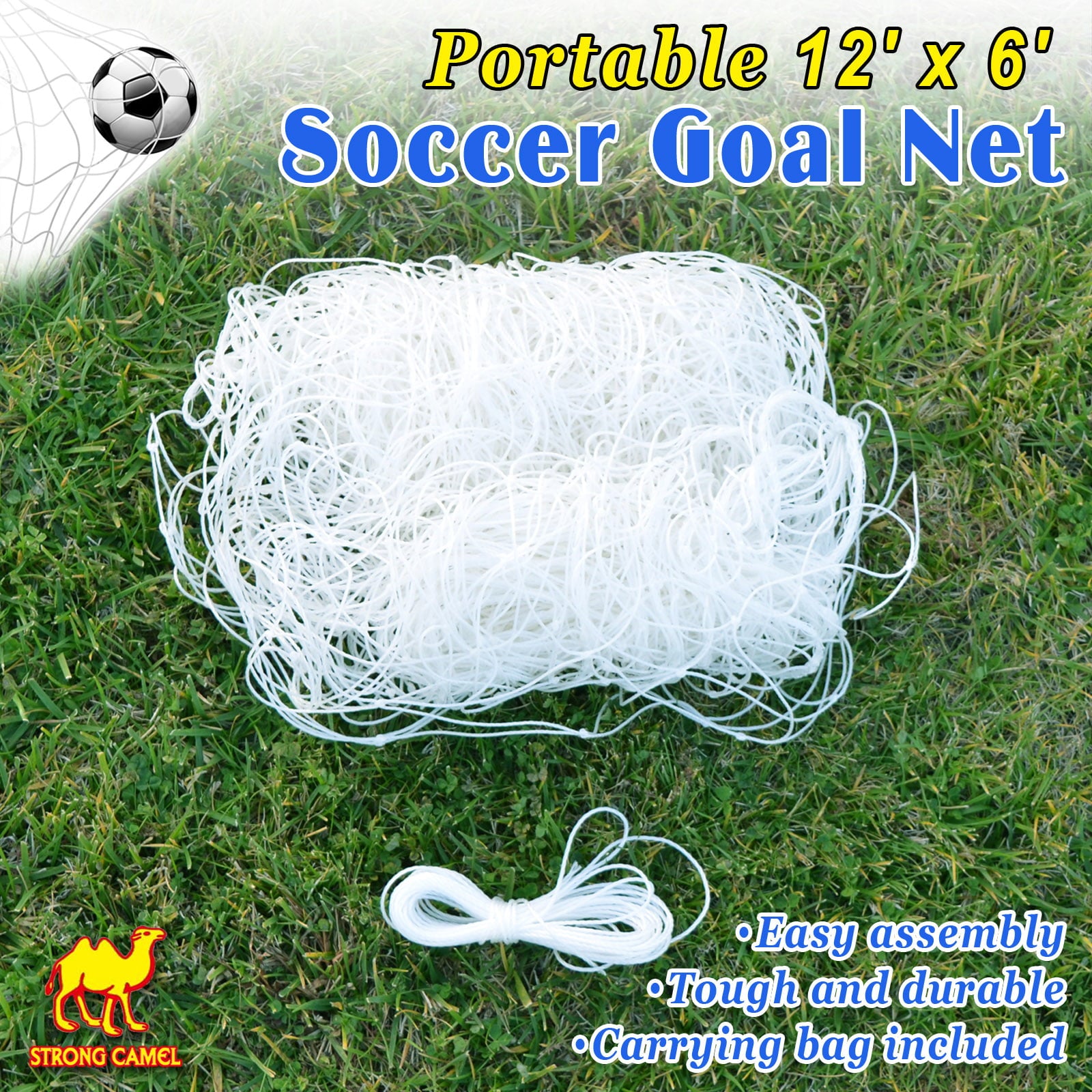 New Portable 12'x7' Official Size Soccer goal Net Football Training