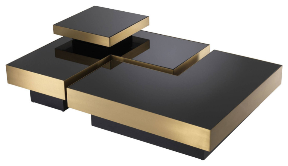 Brass Tray Coffee Table Set (2)  Eichholtz Nio   Contemporary   Coffee Table Sets   by Oroa   Distinctive Furniture  Houzz