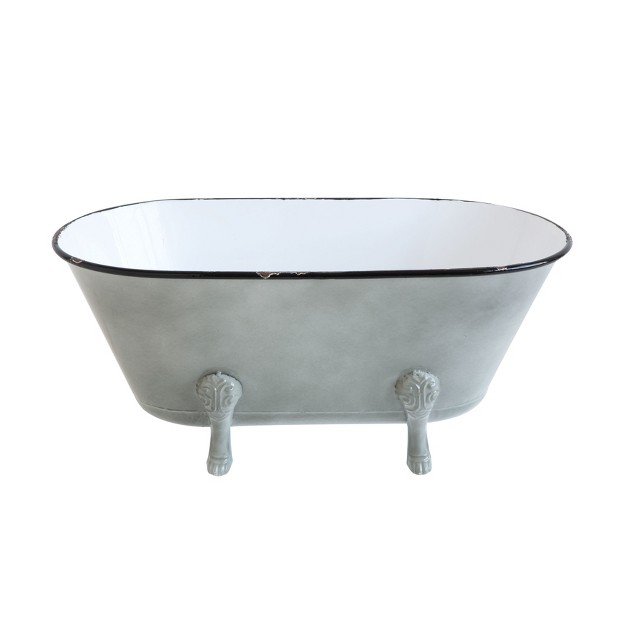 Decorative Container Footed Bathtub Gray Storied Home