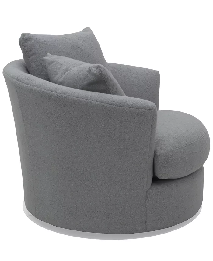 Furniture CLOSEOUT! Gympson Fabric Swivel Chair