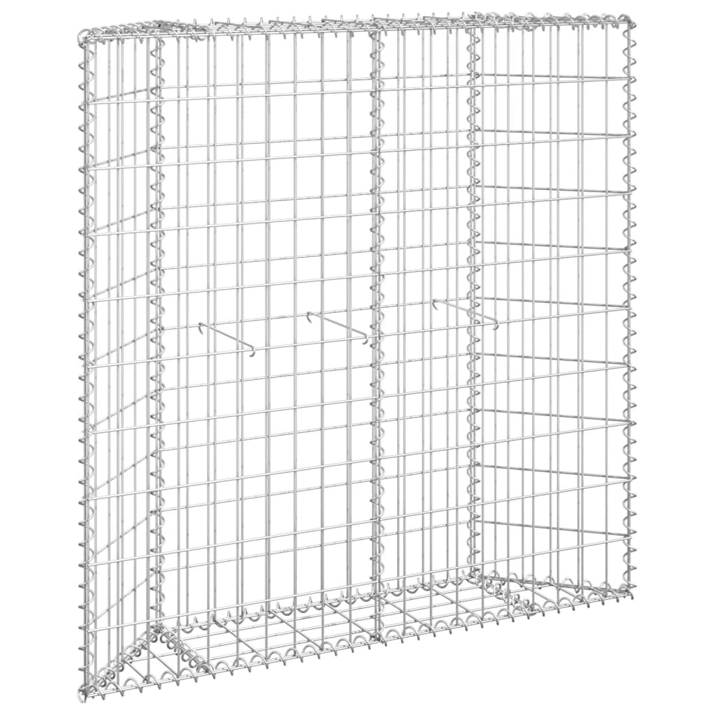 Charmma Trapezium Gabion Raised Bed Galvanized Steel 39.4