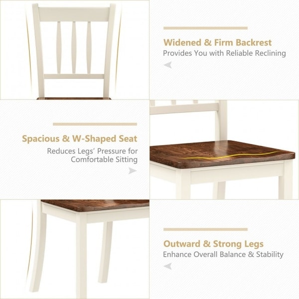 2 Pieces Solid Whitesburg Spindle Back Wood Dining Chairs - 18