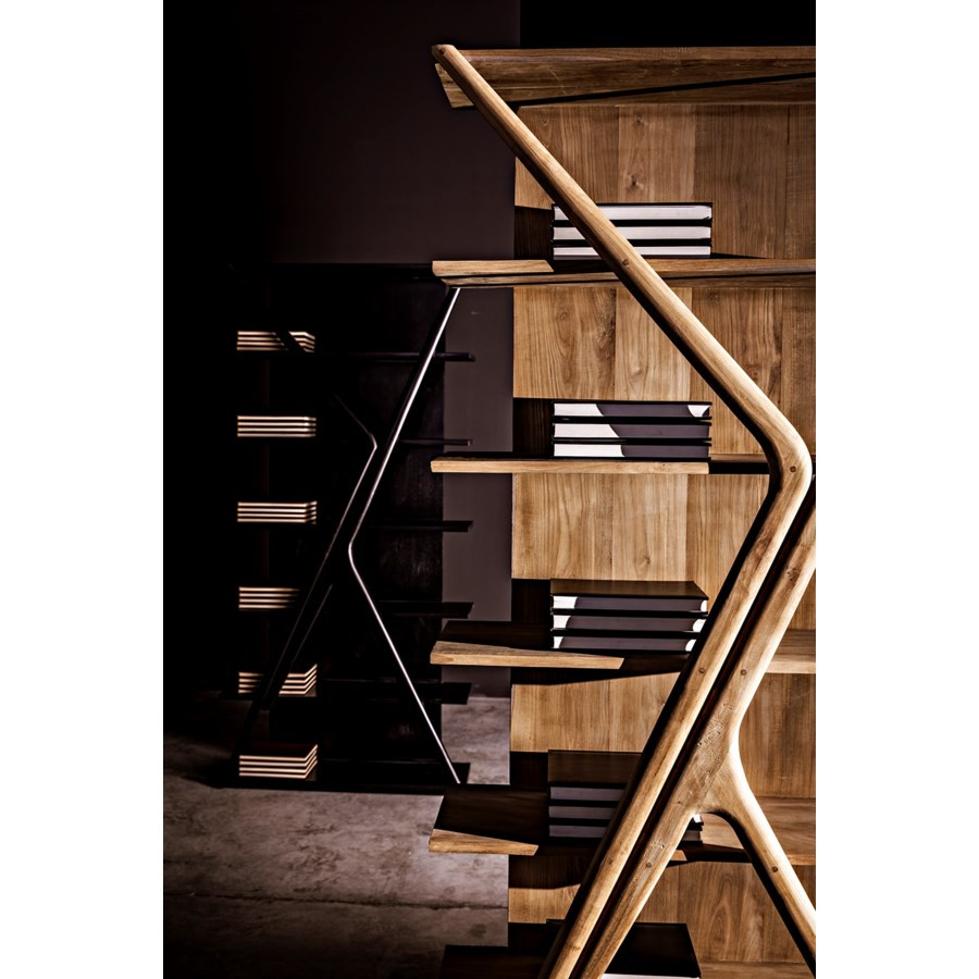 NOIR Furniture   Vetra Bookcase  Teak   GBCS228T   Transitional   Bookcases   by Lighting Reimagined  Houzz