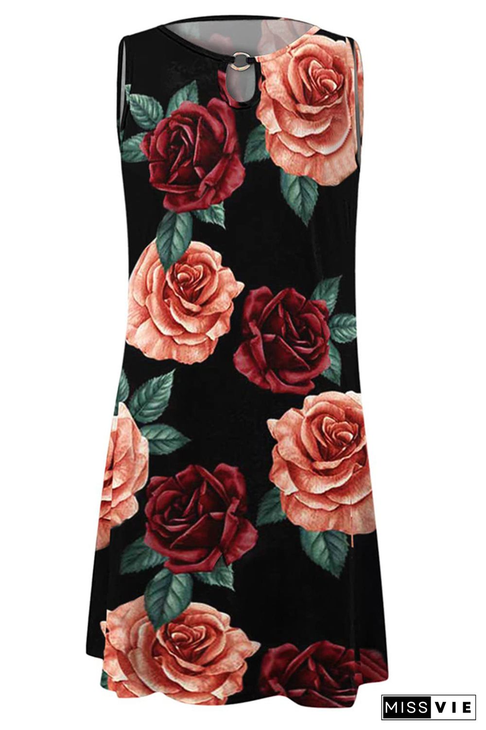 Printed Women Sleeveless Tank Dress Wholesale