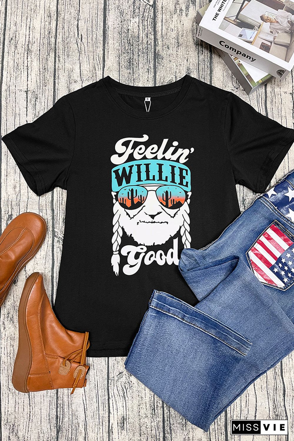 Feelin' Good Short Sleeve Graphic Tee Wholesale