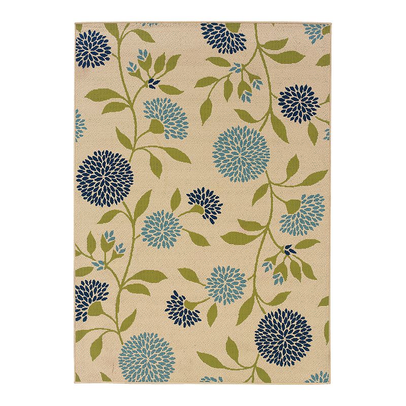 StyleHaven Cayman Floral Leaf Indoor Outdoor Rug