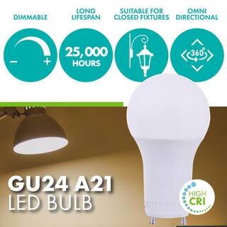 Simply Conserve 100-Watt Equivalent A19 Dimmable LED Light Bulb with GU24 Base 4000K Cool White 50-pack L17A21DGU2440K