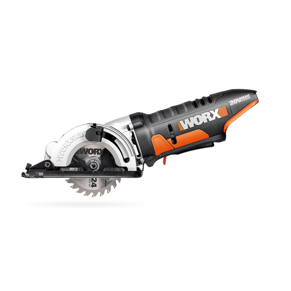 Worx POWER SHARE 20-Volt Worxsaw 3-38 in. Compact Circular Saw (Tool Only) WX523L.9