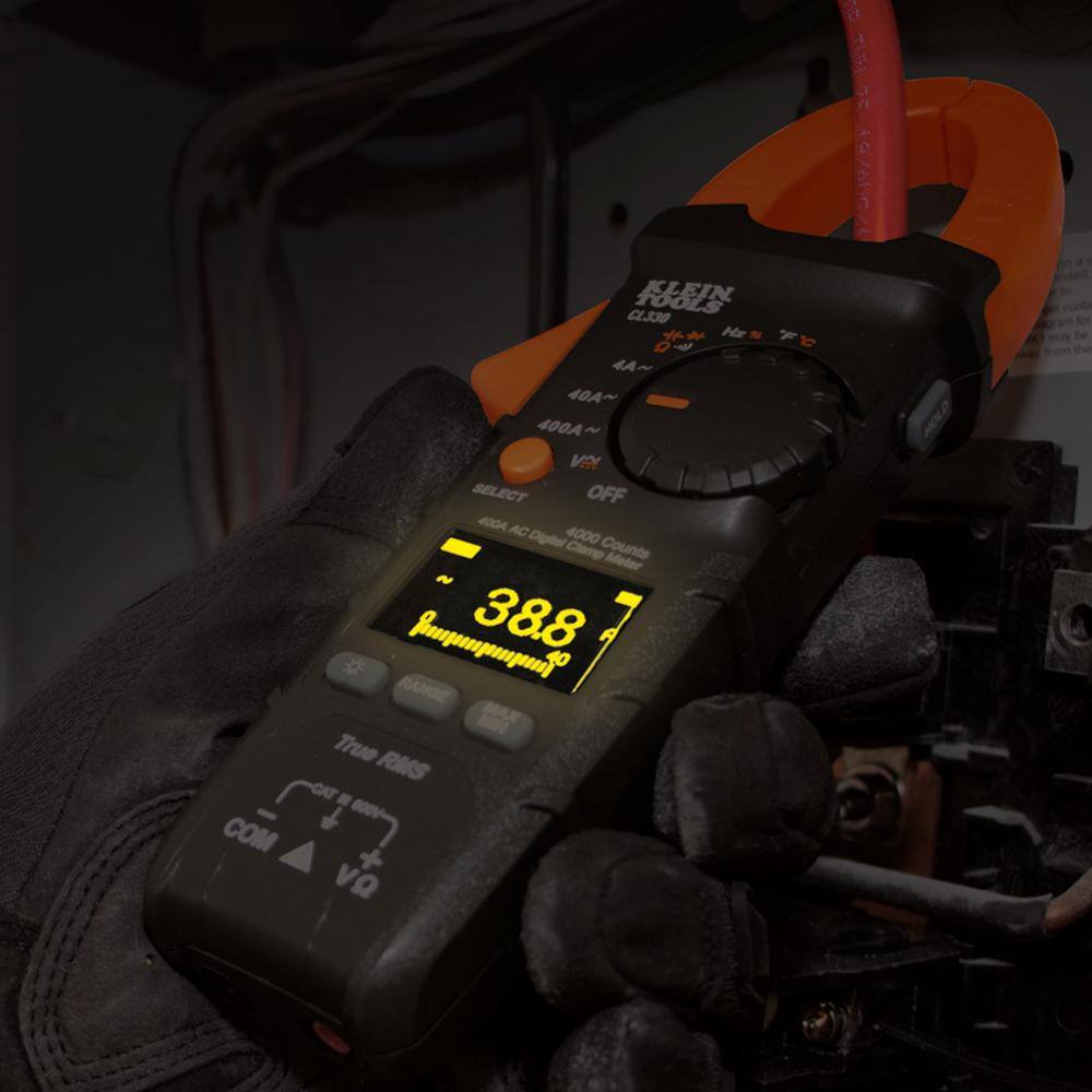 Klein Tools 400A AC Auto-Ranging Digital Clamp Meter CL330