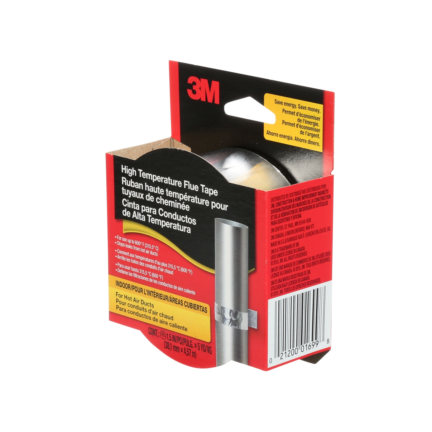 3M Scotch 1.5 in. W X 5 yd L Silver Flue Tape