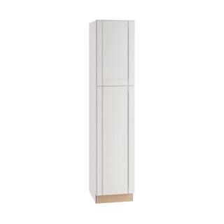 Contractor Express Cabinets Vesper White Shaker Assembled Plywood Utility Pantry Kitchen Cabinet with Soft Close 18 in. x 84 in. x 24 in. U182484L-AVW