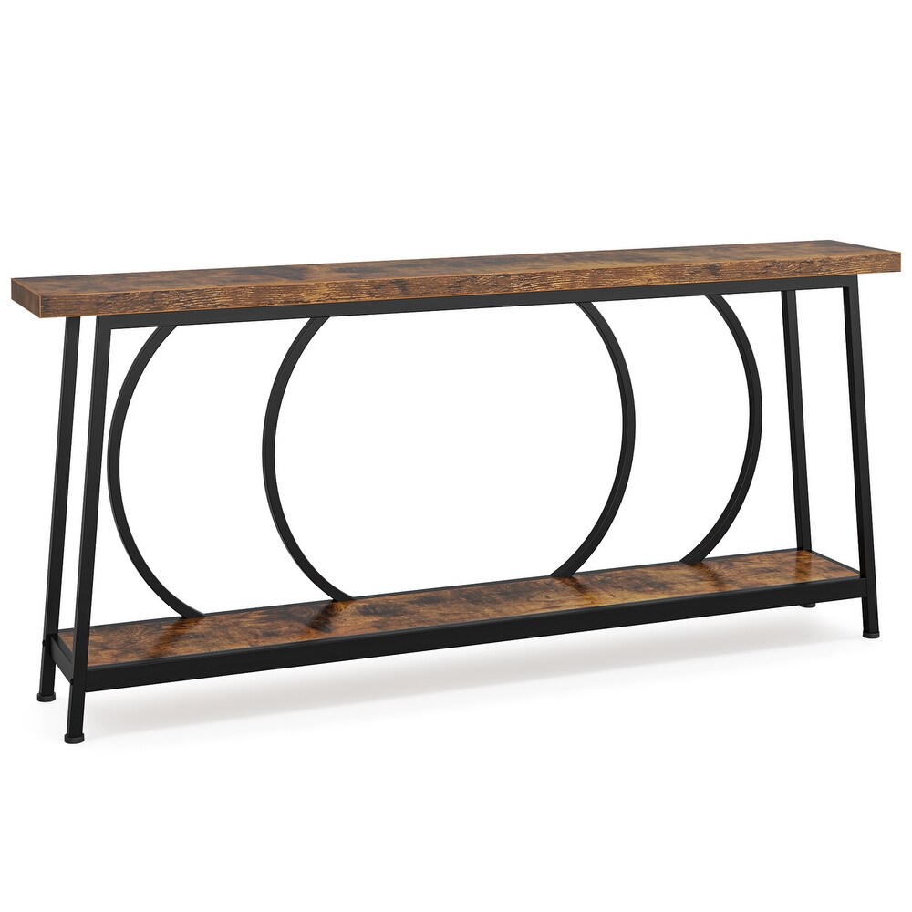 70.9 Inch Extra Long Narrow Sofa Console Table with Metal Frame for Entryway Living Room